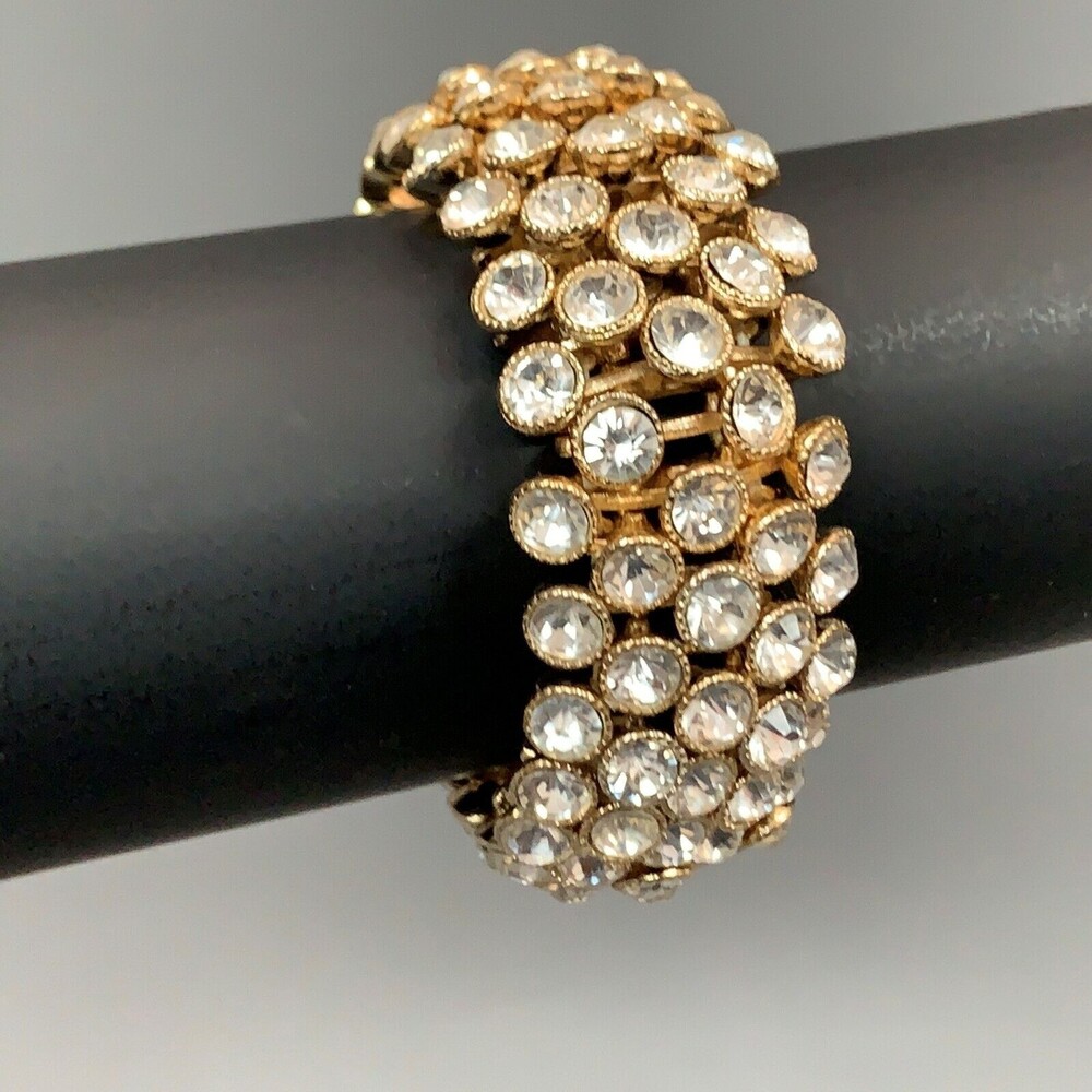 Women's Stretch‎ Bracelet Gold-tone Rhinestone NWOT